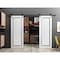 Sartodoors Sturdy Dbl Barn Door 64 x 96in W/, Painted White W/ Frosted Glass, 13FT Rail Hangers Heavy Set PLANUM0888DB-BEM-6496 - alternate 9